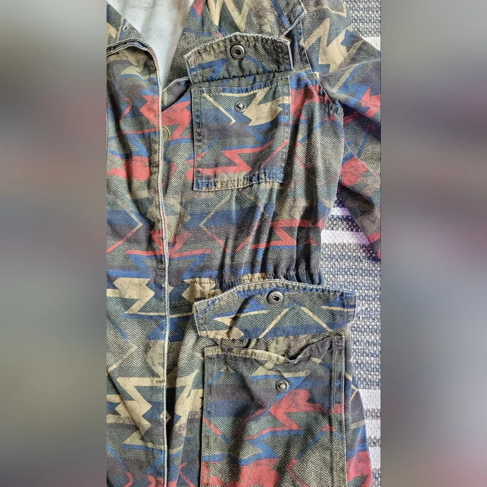 Aztec Print Urban Outfitters Utility Jacket - Autumn Or Spring - Picture 3 of 8